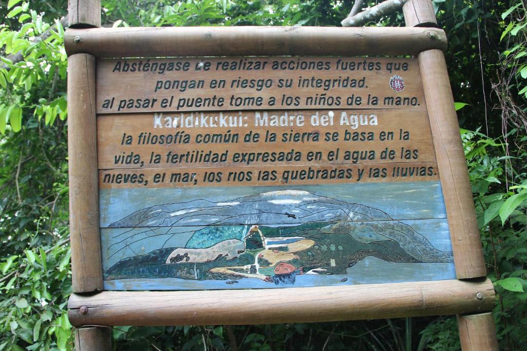 Trail sign about the Mother of water