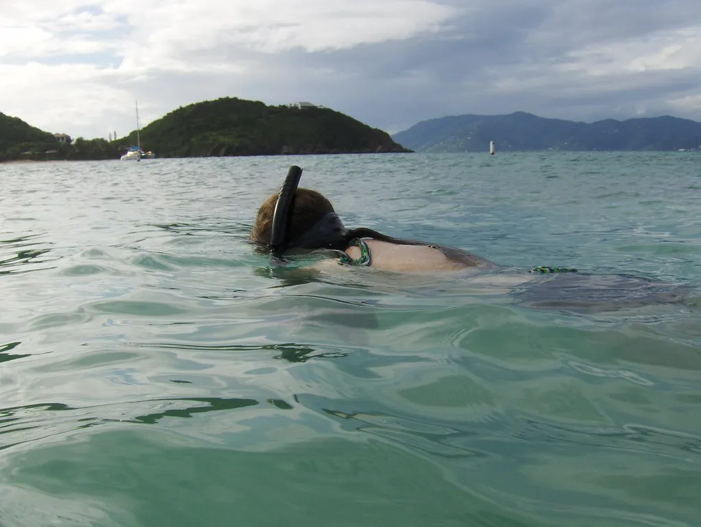 Snorkelling in calm water